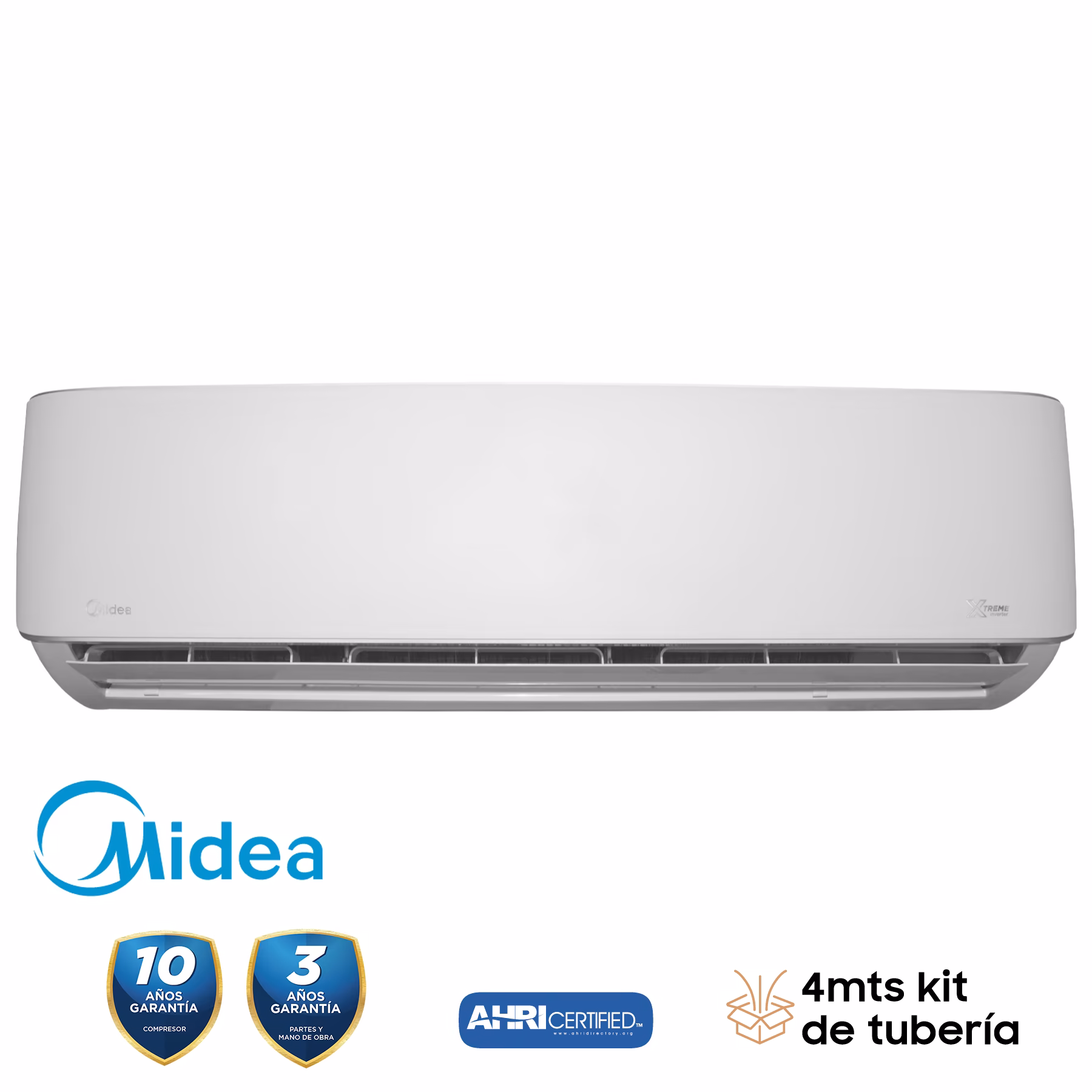 614-0048-20 AIRE Acondicionado | MINI Split Inverter | 36000 BTU | 220V | Eficiencia 19S | R410a | Midea - Image 1