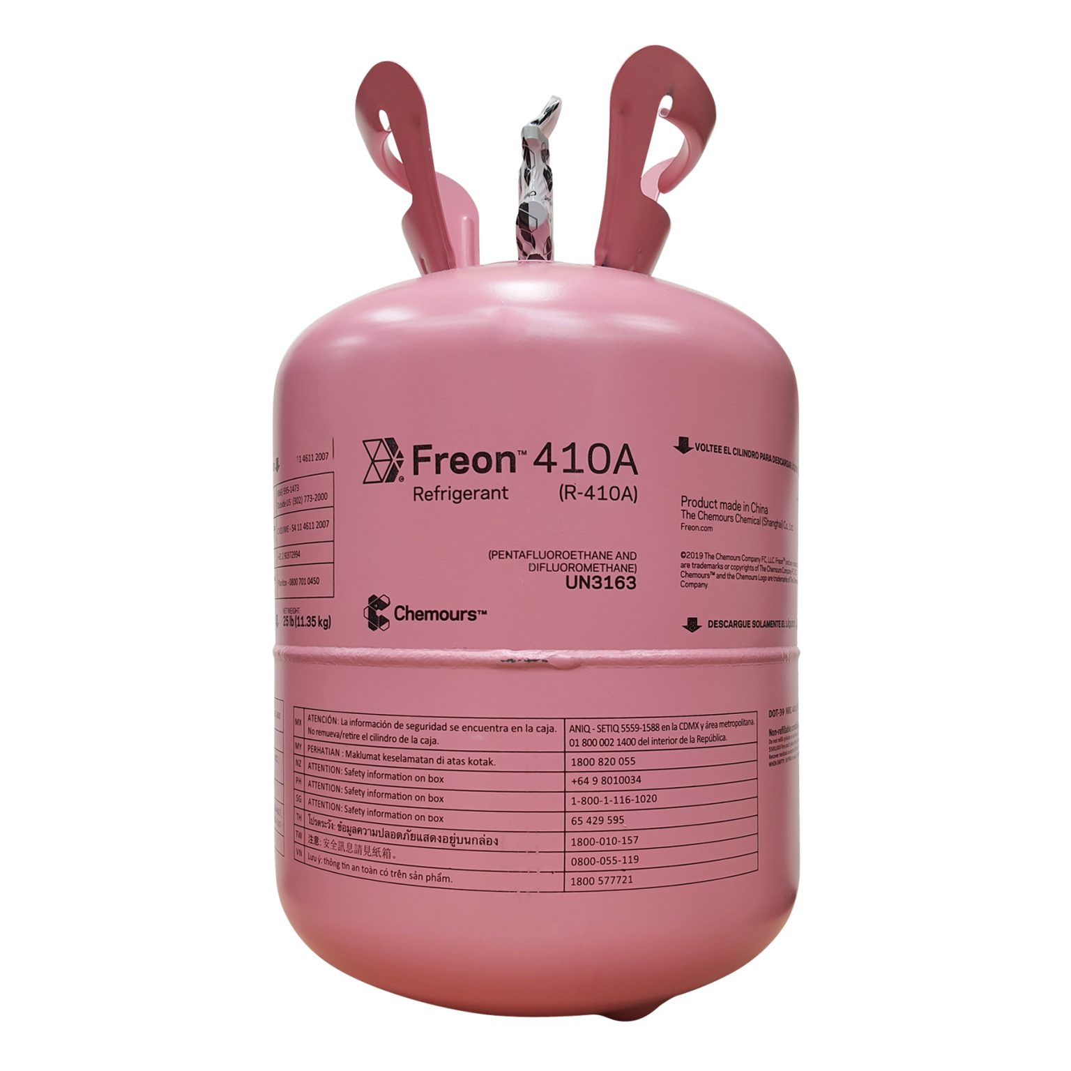 REFRIGERANTE R410A X 25lb 11 3kg CHEMOURS IPR Partes Y Repuestos De 