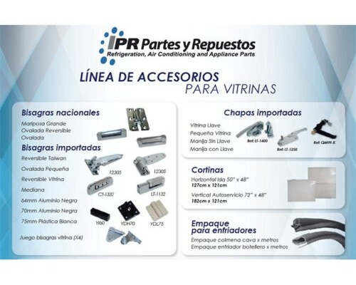 LINEA DE ACCESORIOS PARA VITRINAS