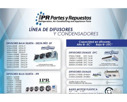 LINEA DE DIFUSORES Y CONDENSADORES